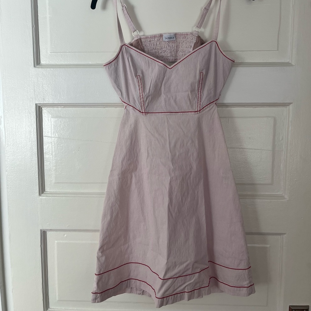 Rare La Perla red stripe dress